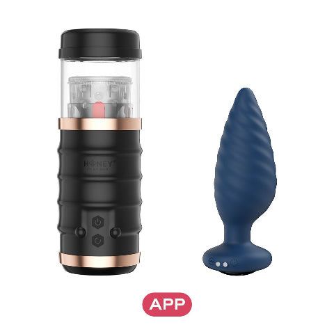warrior thrsuting male masturbator noah anal vibrator set