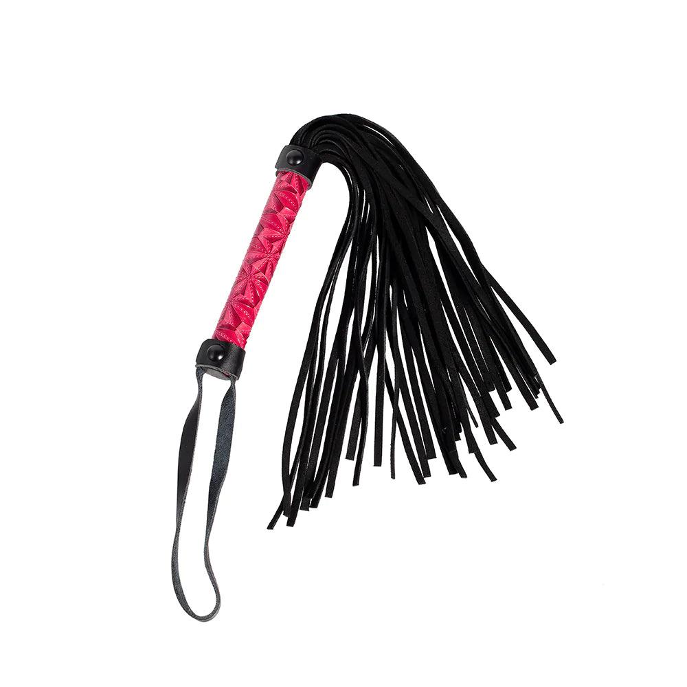 Domme Leather Flogger - Honey Play Box