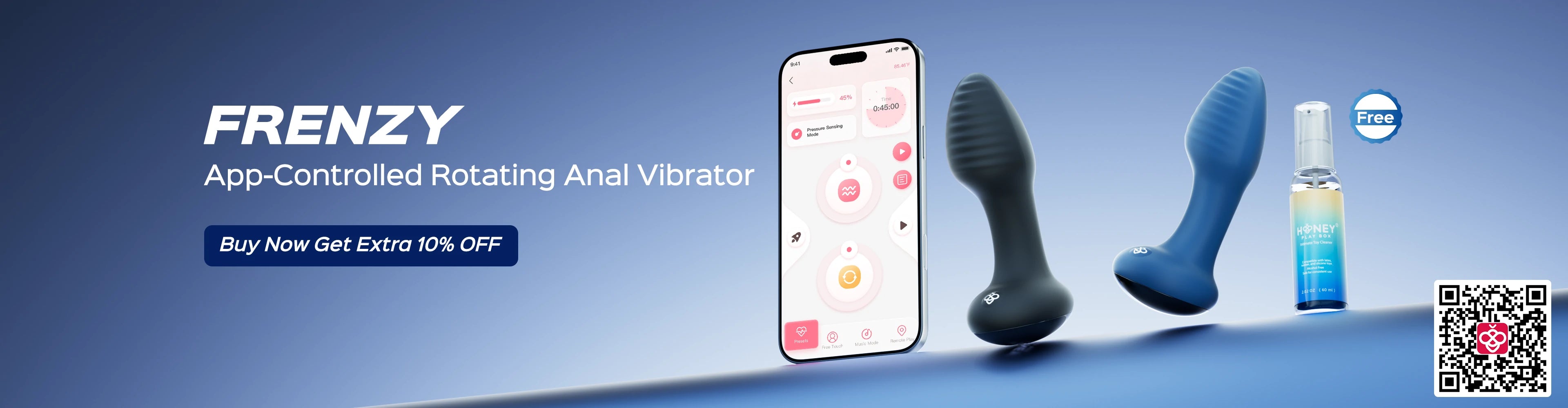 Frenzy Rotating Anal vibrator for prostate massager by Honey Play Box