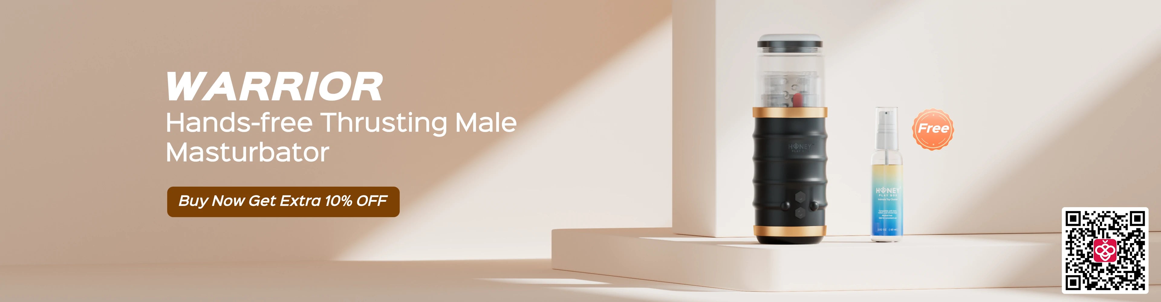 Warrior - Best male masturbator with thrusting technology for maximize pleasure for men by Honey Play Box