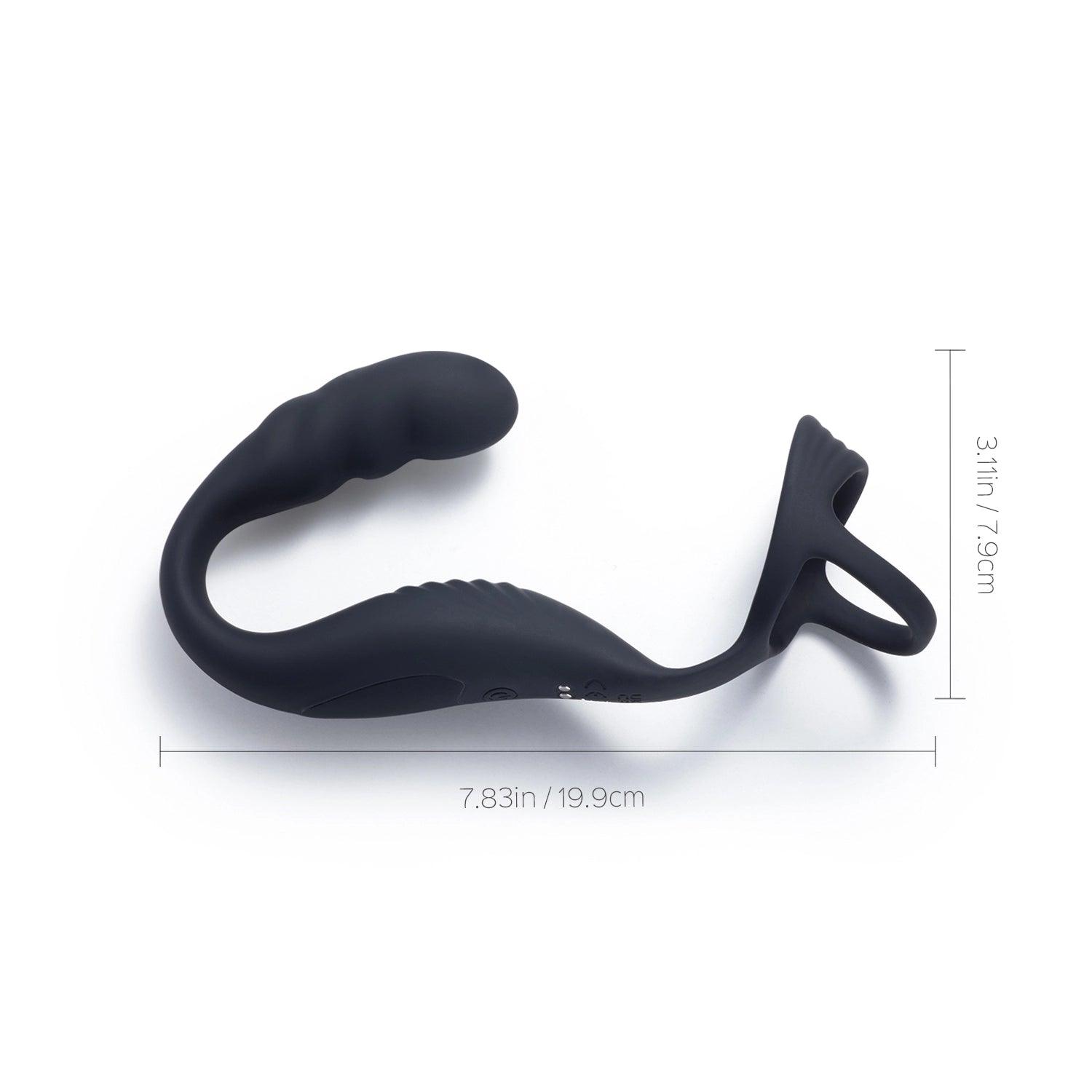 CASPION Double Cock Ring Remote Control Vibrating Perineum Prostate Massager - Honey Play Box Official