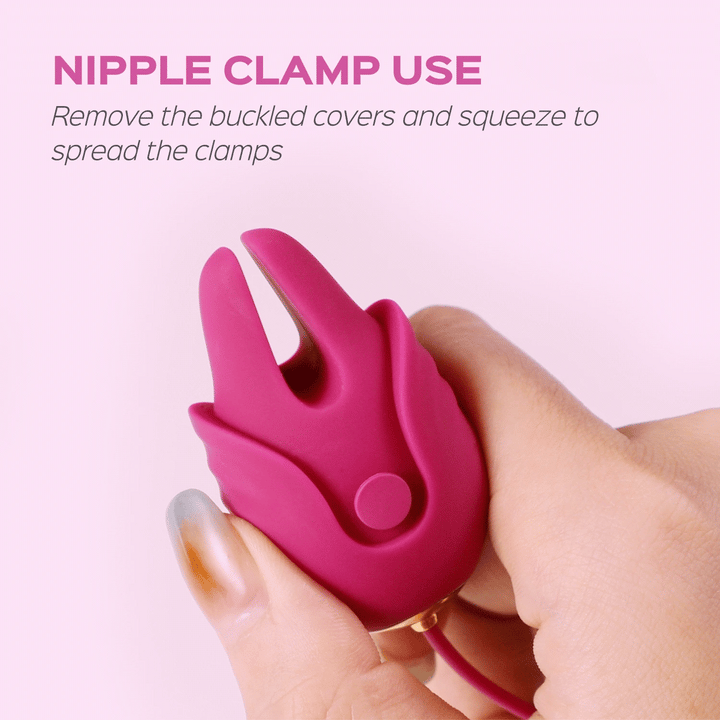CUPID App-Controlled Vibrating Nipple Clamps & Dual Egg Vibrators - Honey Play Box Official