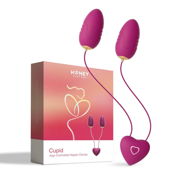 CUPID App-Controlled Vibrating Nipple Clamps & Dual Egg Vibrators - Honey Play Box Official