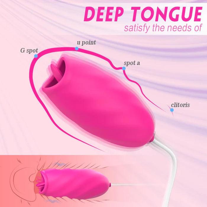 Eggy - Egg Vibrator With Tongue Clit Licker - Honey Play Box Official