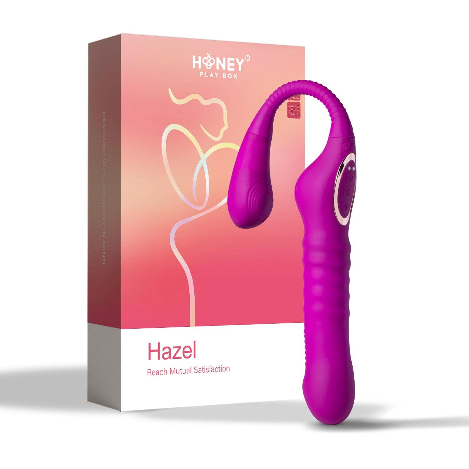 HAZEL Strapless Strap-on Thrusting Dildo G-spot Vibrator Tapping Clit Stimulator - Honey Play Box Official