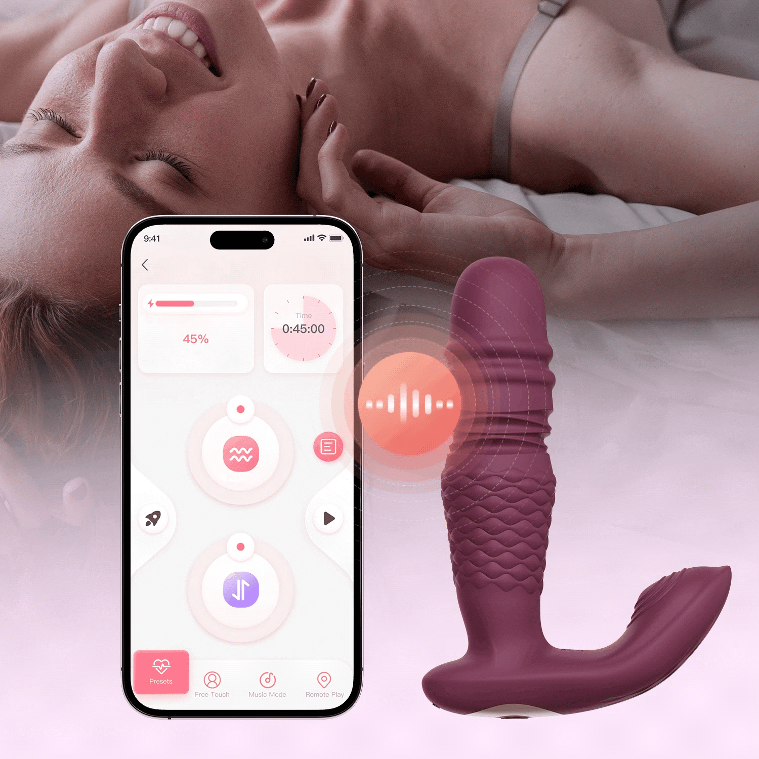 ryder app-controlled vibrator for hands-free pleasure front view