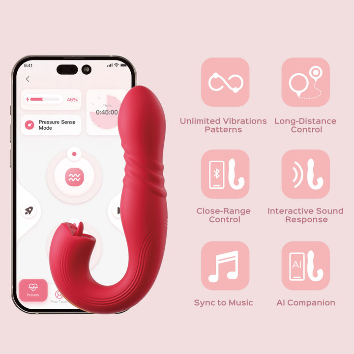 JOI THRUST 2 Thrusting G-spot Vibrator & Tongue-like Clit Licker - Honey Play Box JOI THRUST 2 Thrusting G-spot Vibrator & Tongue-like Clit Licker - Honey Play Box