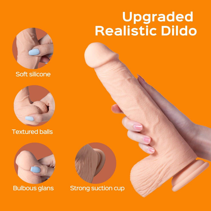 KENZO App-controlled Realistic Thrusting Dildo With Suction Cup 9.5 Inch - Honey Play Box Official
