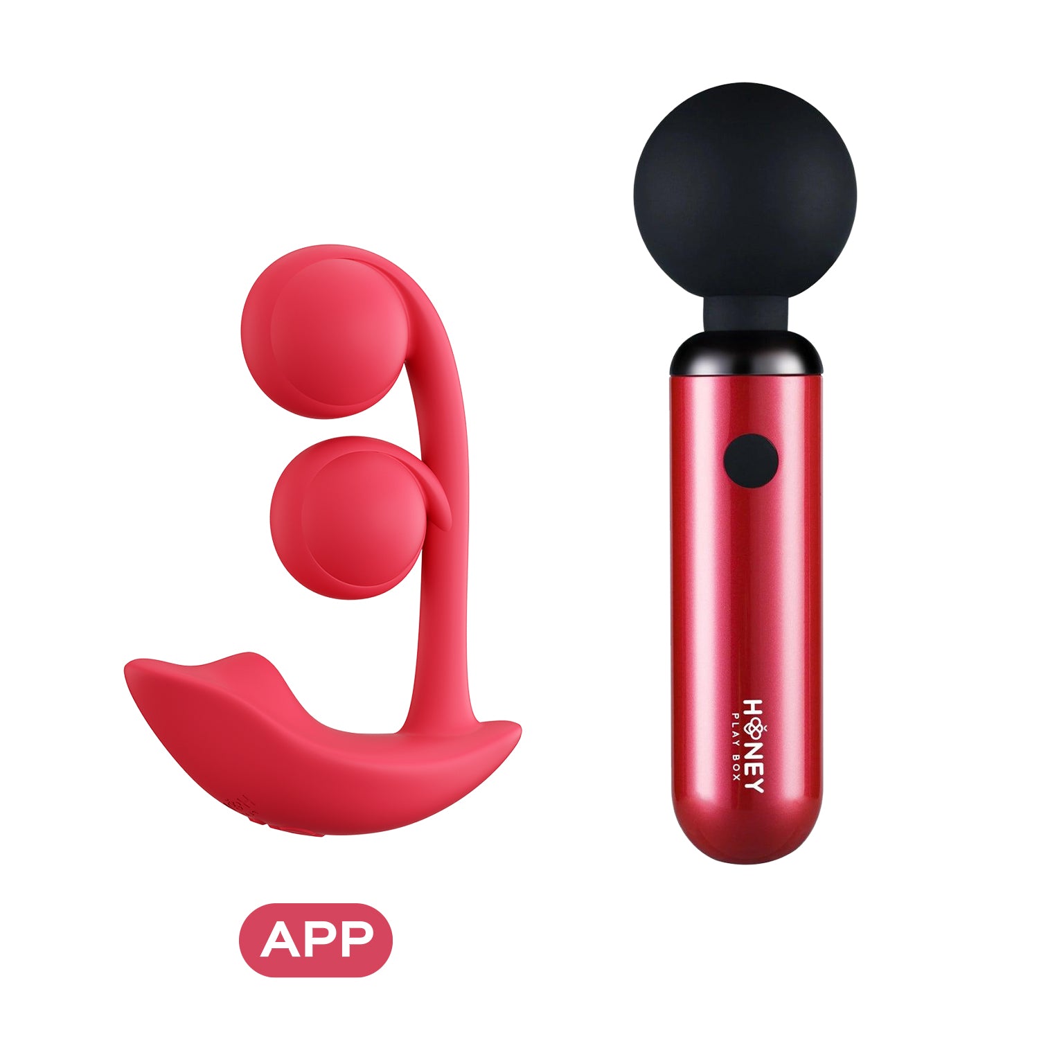 MELODY Wearable Duet Clit & G-Spot Vibrator pleasure duo with Pomi Wand Massager for women by Honey Play Box
