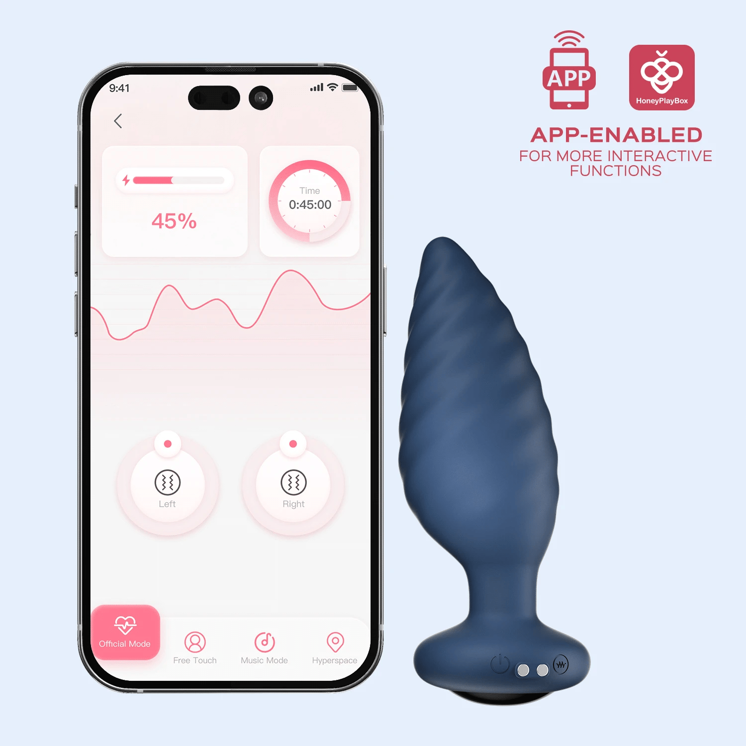 rotating app controlled anal vibrator