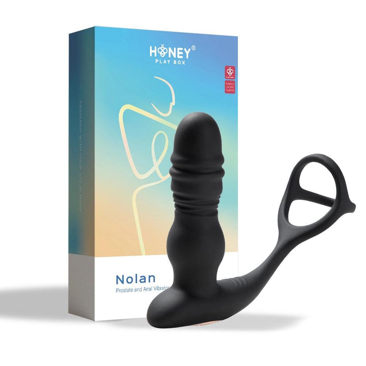 NOLAN Remote Control Thrusting Prostate Massager With Triangle Cock Ring - Honey Play Box Official