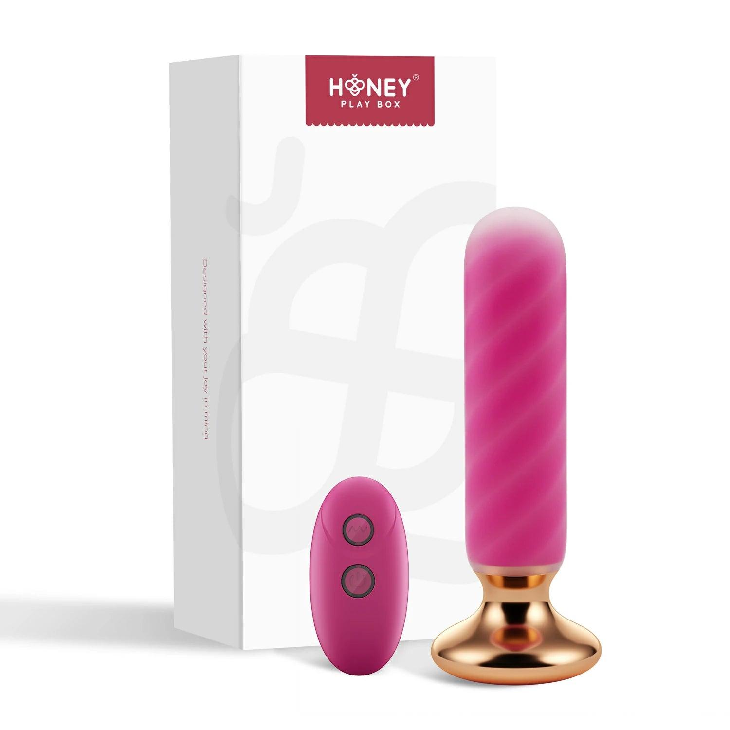 ROSE TWISTER Hands-Free Remote Vibrating Anal Plug - Honey Play Box Official