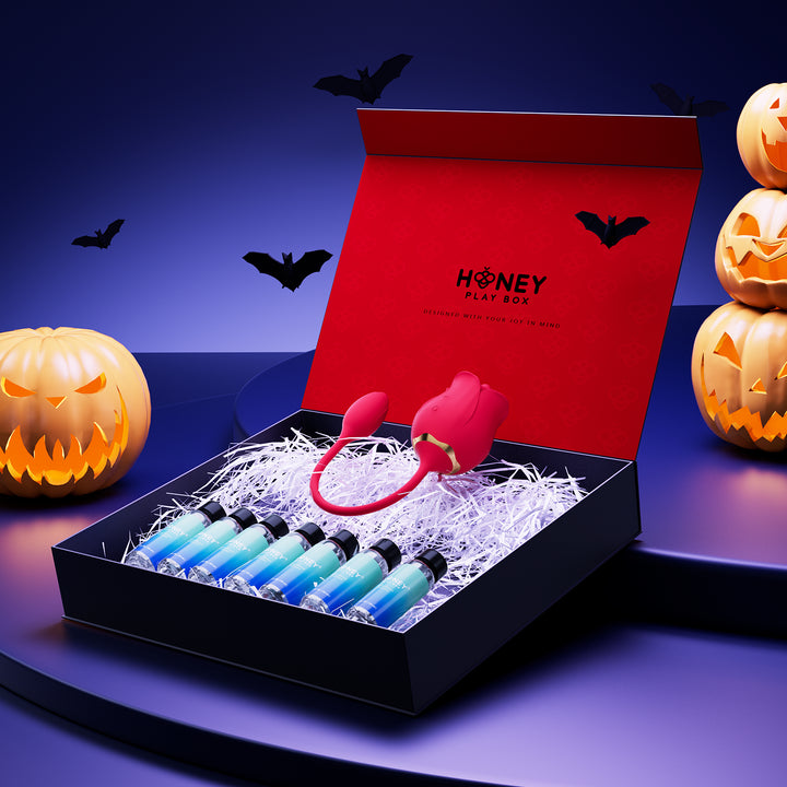 rose vibrator as pleasure gift box for this halloween 2025 - Sex toys for couples by HoneyPlayBox