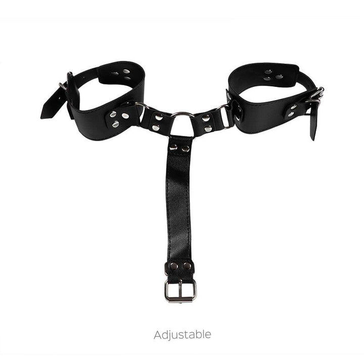 SLAVE Faux Leather Neck to Wrist Restraint  - Honey Play Box Official