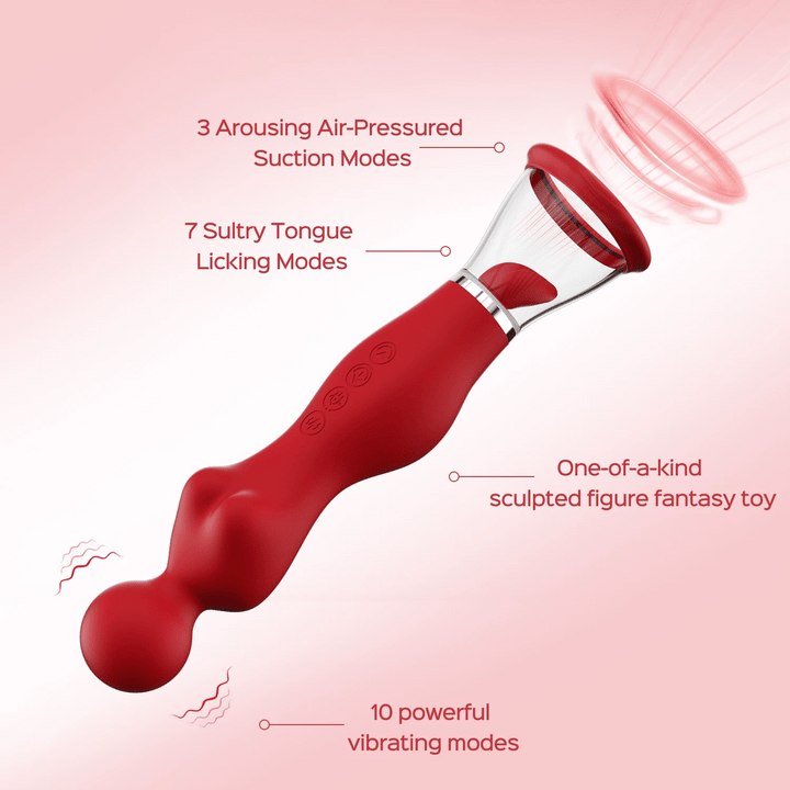 THE EMPRESS Clit Licking & Sucking Stimulator with Wand Massager - Honey Play Box Official