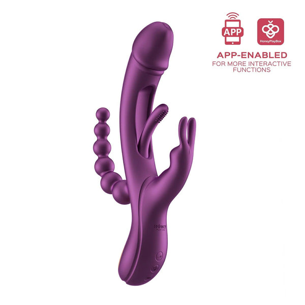 TRILUX App-Controlled Kinky Finger Rabbit Vibrator with Anal Beads - Honey Play Box Official