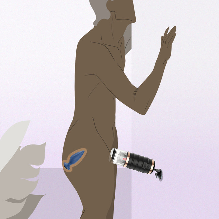 warrior male masturbator and noah anal vibrator set