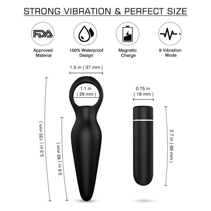 anal vibrator & vibrating cock ring