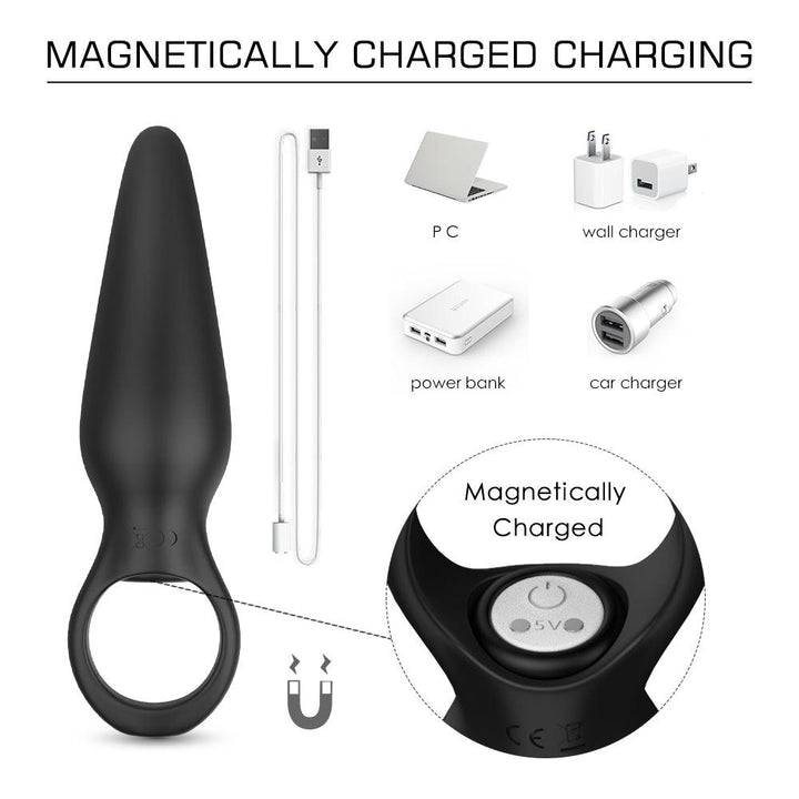 chargeable mini anal vibrator with cock ring
