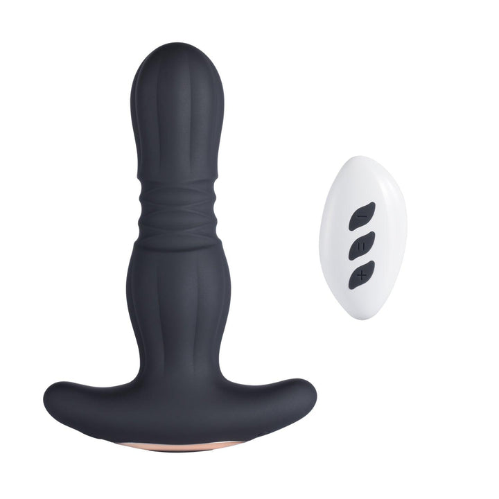 Agas - Thrusting Butt Plug with Remote Control - Honey Play Box