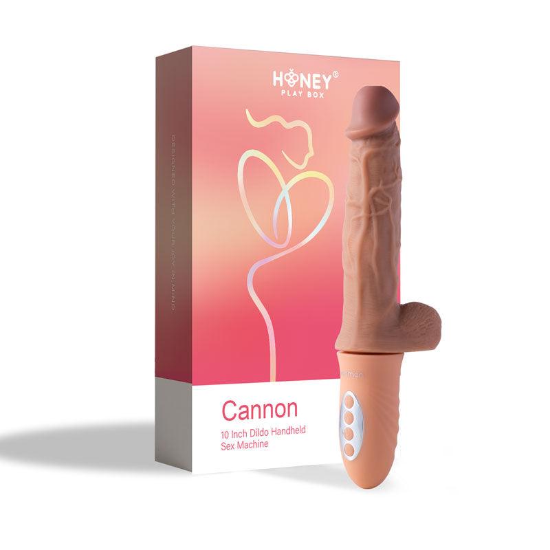 Cannon - 10 Inch Dildo Handheld Sex Machine - Honey Play Box