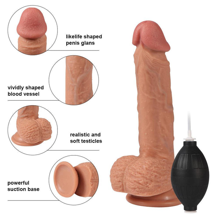 Deal - Squirting Realistic Suction Cup Dildo  6 Inch - Honey Play Box