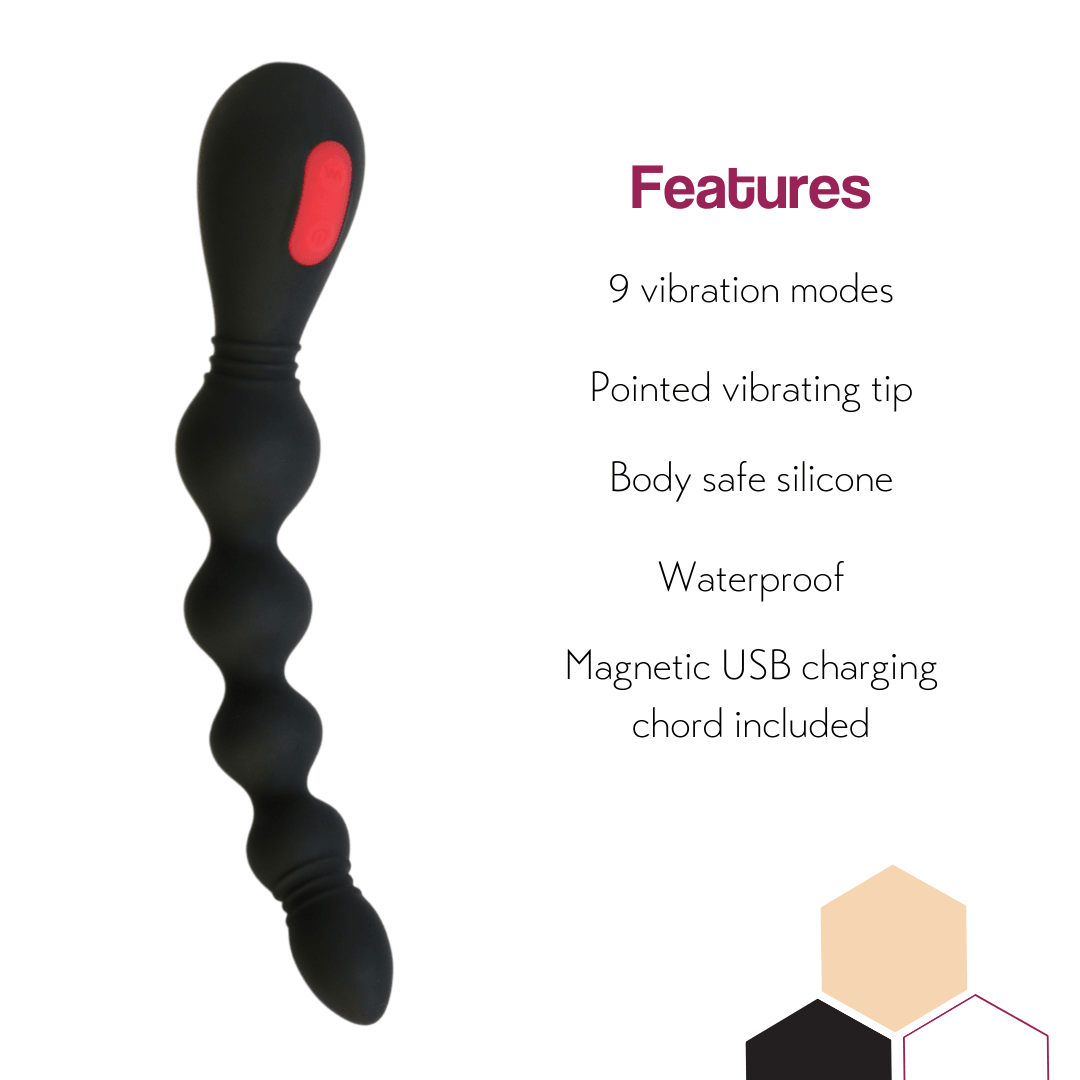 anal vibrator with beads