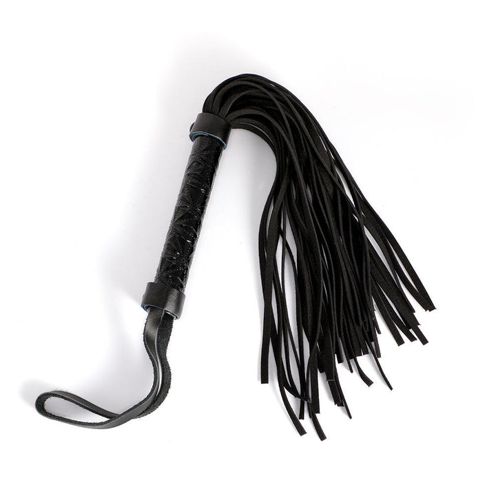 Domme Leather Flogger - Honey Play Box
