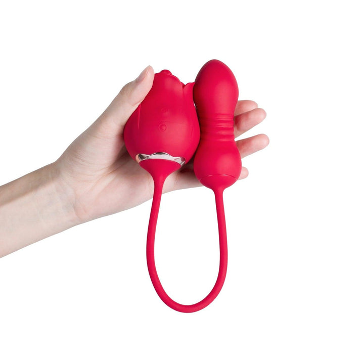 FIONA PLUS Rose Clit Licking Stimulator & Thrusting Egg - Honey Play Box Official