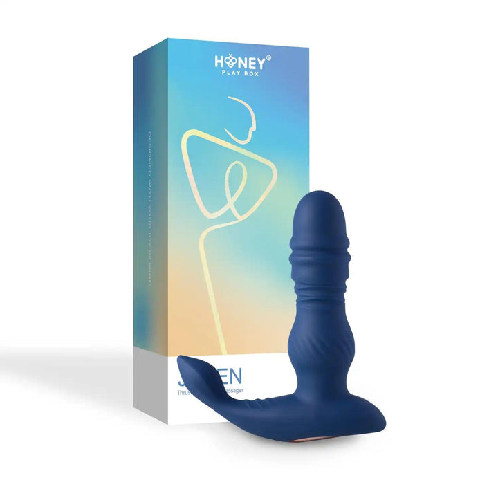 Jaden - Thrusting Prostate Massager Vibrating Butt Plug Anal Sex Toy - Honey Play Box