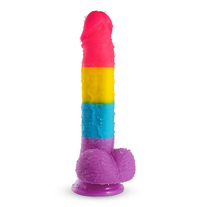 7 inch dildo rainbow silicone penis