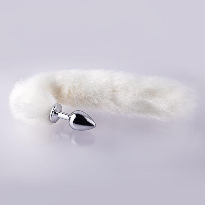 white fur tail butt plug