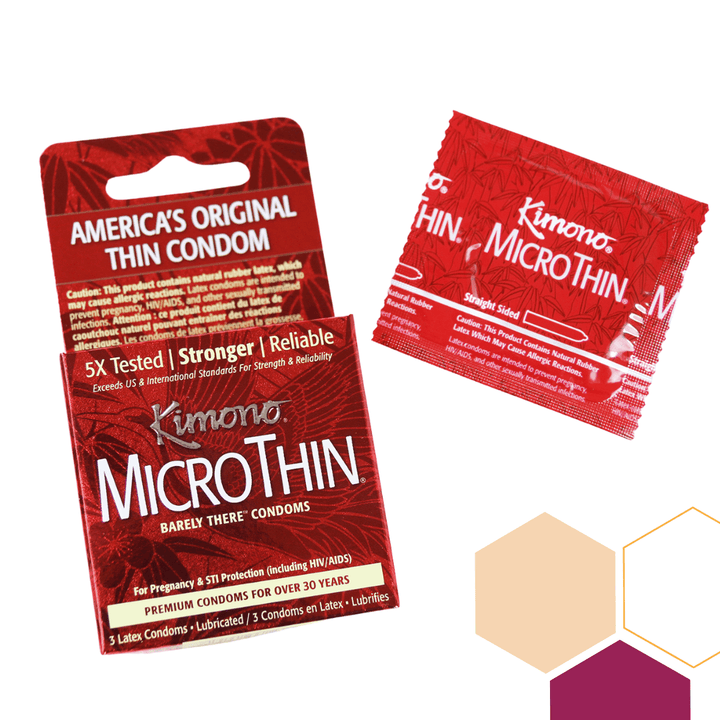 MicroThin Latex Condoms - 3 Pack - Honey Play Box