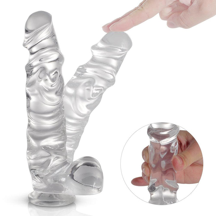 Mx. Smith - Textured Jelly Suction Cup Dildo 8 Inch - Honey Play Box