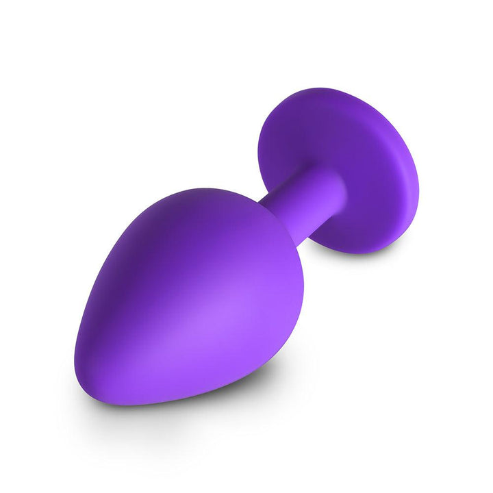 Orange Gem Purple Silicone Butt Plug - Honey Play Box