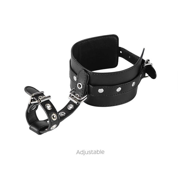 PRISONER Faux Leather Wrist Cuffs with Thumb Cuffs - Honey Play Box Official