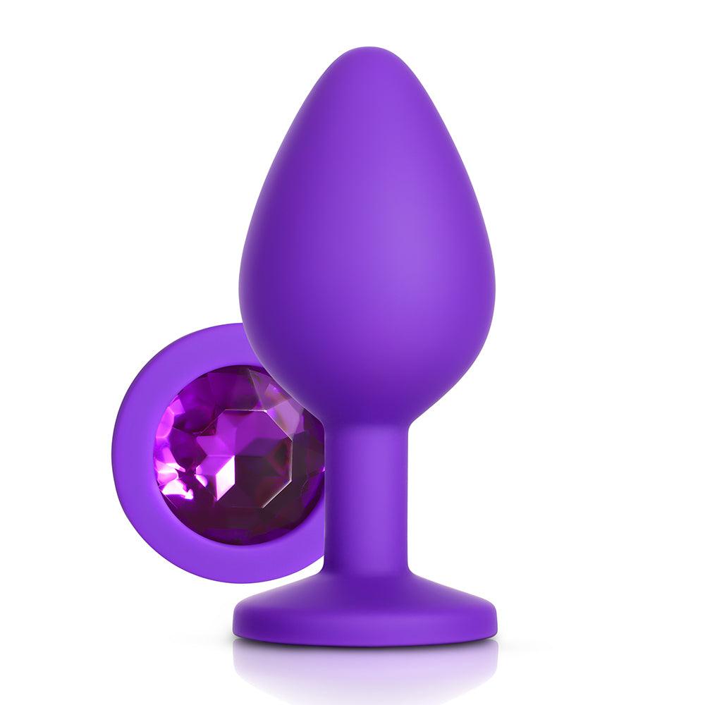 Purple Gem Purple Silicone Butt Plug - Honey Play Box