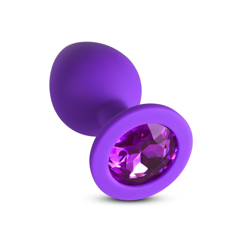 Purple Gem Purple Silicone Butt Plug - Honey Play Box