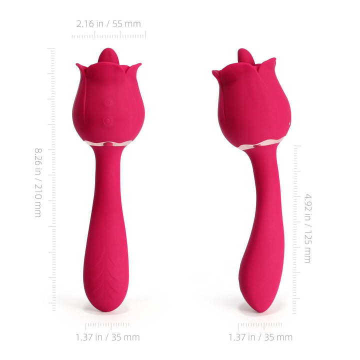 2-in-1 rose clit licker
