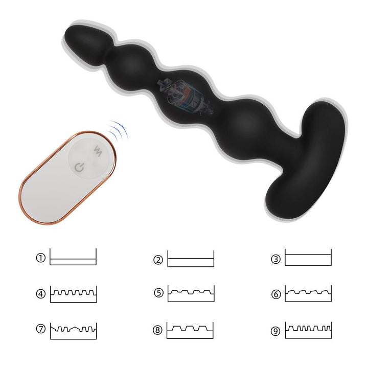 remote control vibrating anal bead plug