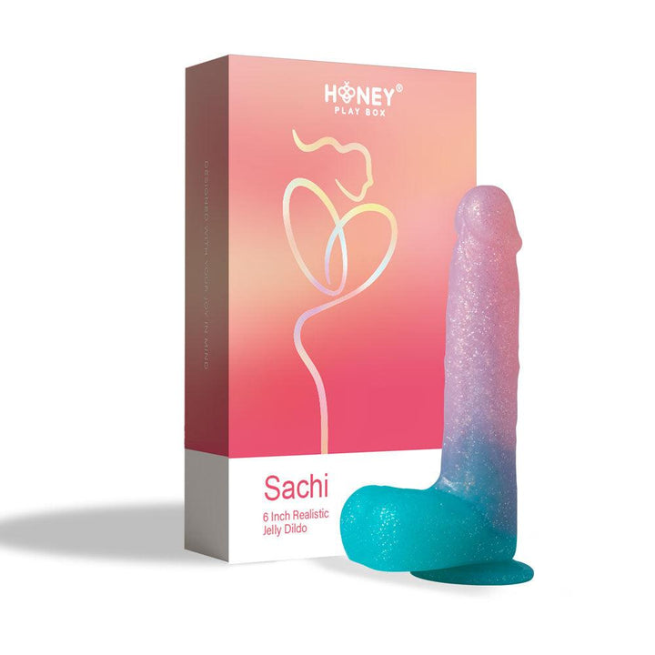 Sachi - 6 Inch Realistic Fantasy Jelly Dildo  - Honey Play Box