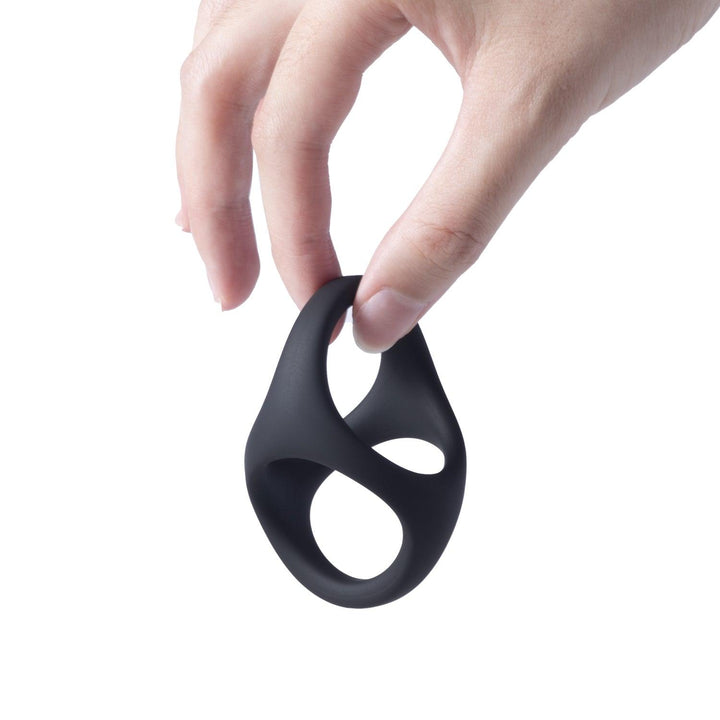 SNOOTS Black Silicone Cock Ball Ring - Honey Play Box Official