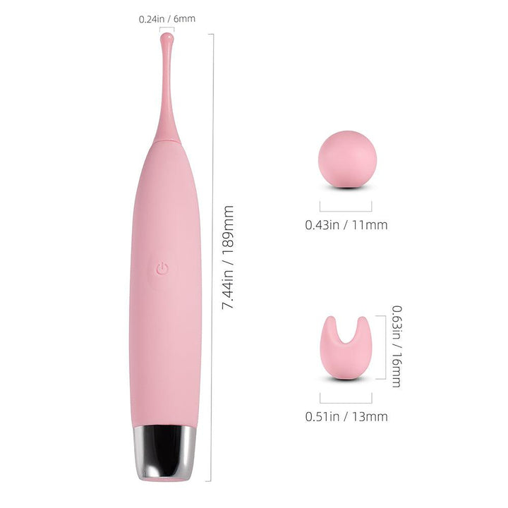 clit pinpoint vibrator with 2 different tips