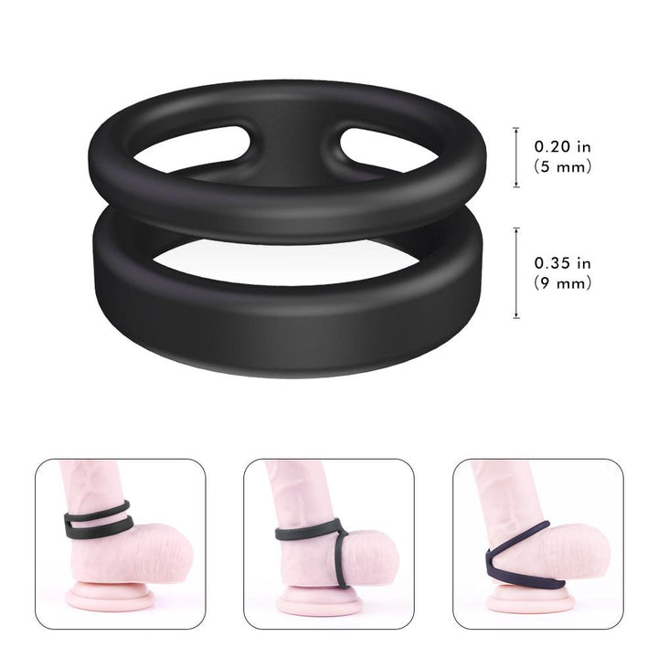 X-ring Stretcheable Silicone Penis Ring - Honey Play Box